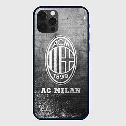 Чехол для iPhone 12 Pro AC Milan - grey gradient, цвет: 3D-черный