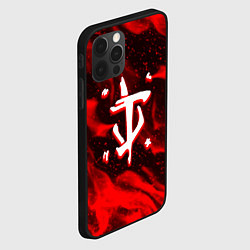 Чехол для iPhone 12 Pro Doom logo fire, цвет: 3D-черный — фото 2