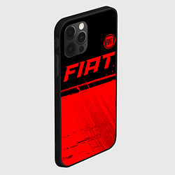 Чехол для iPhone 12 Pro Fiat - red gradient посередине, цвет: 3D-черный — фото 2