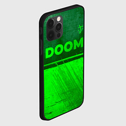 Чехол для iPhone 12 Pro Doom - green gradient посередине, цвет: 3D-черный — фото 2