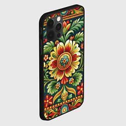 Чехол для iPhone 12 Pro Стиль советского ковра узоры и орнамент, цвет: 3D-черный — фото 2