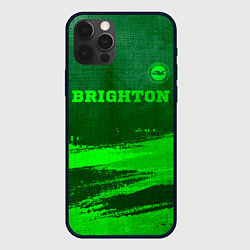 Чехол для iPhone 12 Pro Brighton - green gradient посередине, цвет: 3D-черный