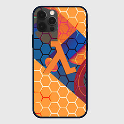 Чехол для iPhone 12 Pro Half life hexagon steel, цвет: 3D-черный