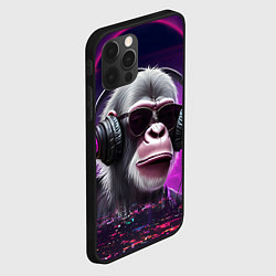 Чехол для iPhone 12 Pro DJ monkey - Neon city, цвет: 3D-черный — фото 2