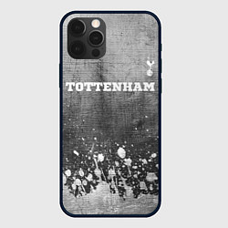 Чехол для iPhone 12 Pro Tottenham - grey gradient посередине, цвет: 3D-черный