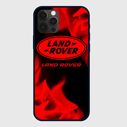 Чехол для iPhone 12 Pro Land Rover - red gradient, цвет: 3D-черный