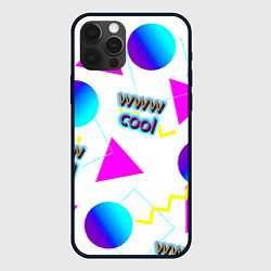 Чехол для iPhone 12 Pro WWW Cool: Геометрия и стиль 90-х, цвет: 3D-черный