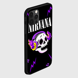 Чехол для iPhone 12 Pro Nirvana неоновый череп, цвет: 3D-черный — фото 2