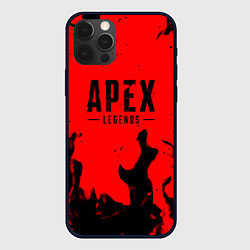 Чехол для iPhone 12 Pro Apex legends fire steel, цвет: 3D-черный