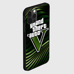 Чехол для iPhone 12 Pro Grand Theft Auto V - logo, цвет: 3D-черный — фото 2