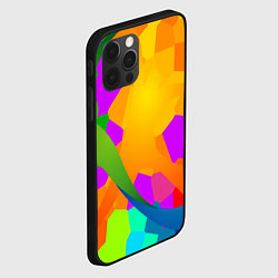 Чехол для iPhone 12 Pro Мозаика цветная, цвет: 3D-черный — фото 2