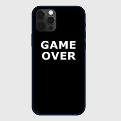 Чехол для iPhone 12 Pro Game over white logo, цвет: 3D-черный