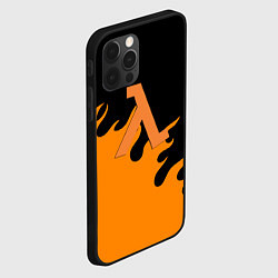 Чехол для iPhone 12 Pro Half life orange fire, цвет: 3D-черный — фото 2