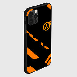 Чехол для iPhone 12 Pro Half life geometry orange, цвет: 3D-черный — фото 2