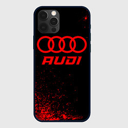 Чехол для iPhone 12 Pro Audi - red gradient, цвет: 3D-черный