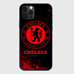 Чехол для iPhone 12 Pro Chelsea - red gradient, цвет: 3D-черный