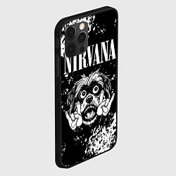 Чехол для iPhone 12 Pro Nirvana рок пес, цвет: 3D-черный — фото 2