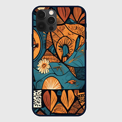 Чехол для iPhone 12 Pro Африканские узоры, цвет: 3D-черный