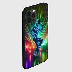 Чехол для iPhone 12 Pro Neon cyber dance - ai art fantasy, цвет: 3D-черный — фото 2