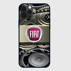 Чехол для iPhone 12 Pro FIAT logo motors, цвет: 3D-черный