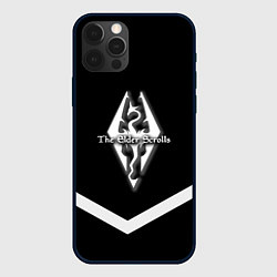 Чехол для iPhone 12 Pro The Elder Scrolls geometry steel, цвет: 3D-черный