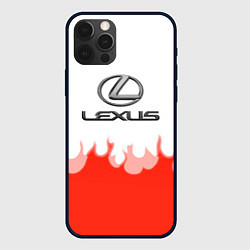 Чехол для iPhone 12 Pro Lexus fire, цвет: 3D-черный