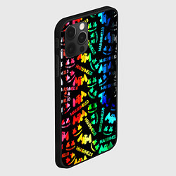 Чехол для iPhone 12 Pro Marshmello neon color, цвет: 3D-черный — фото 2