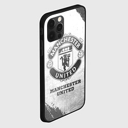 Чехол для iPhone 12 Pro Manchester United - white gradient, цвет: 3D-черный — фото 2