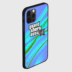 Чехол для iPhone 12 Pro GTA 6 неоновые соты геометрия, цвет: 3D-черный — фото 2