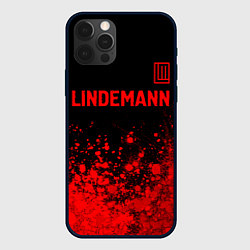 Чехол для iPhone 12 Pro Lindemann - red gradient посередине, цвет: 3D-черный
