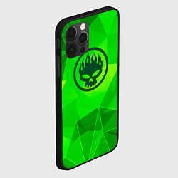 Чехол для iPhone 12 Pro The Offspring green poly, цвет: 3D-черный — фото 2