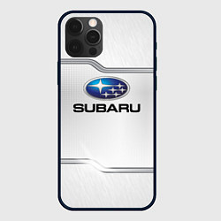 Чехол для iPhone 12 Pro Subaru auto steel metal, цвет: 3D-черный