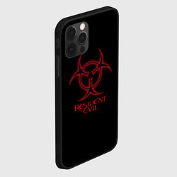 Чехол для iPhone 12 Pro Resident evil biohazard logo, цвет: 3D-черный — фото 2