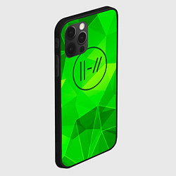 Чехол для iPhone 12 Pro Twenty One Pilots green poly, цвет: 3D-черный — фото 2