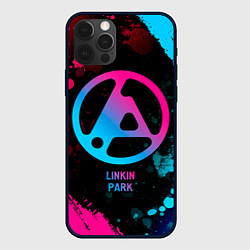 Чехол для iPhone 12 Pro Linkin Park 2024 - neon gradient, цвет: 3D-черный