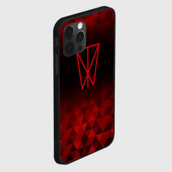 Чехол для iPhone 12 Pro Within Temptation red poly, цвет: 3D-черный — фото 2