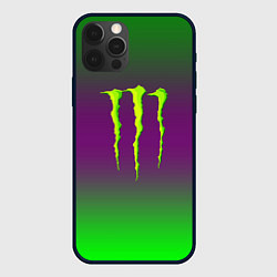 Чехол для iPhone 12 Pro Monster energy gradient, цвет: 3D-черный