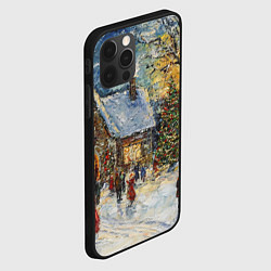 Чехол для iPhone 12 Pro Новогодние каникулы картина маслом, цвет: 3D-черный — фото 2