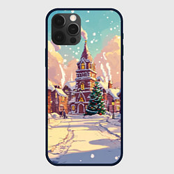 Чехол для iPhone 12 Pro Пустой новогодний городок, цвет: 3D-черный