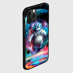 Чехол для iPhone 12 Pro Astronaut Totoro in neon space - ai art fantasy, цвет: 3D-черный — фото 2