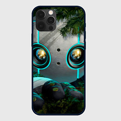 Чехол для iPhone 12 Pro Дикий робот в кустах, цвет: 3D-черный