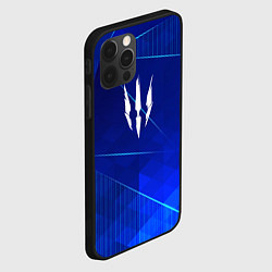 Чехол для iPhone 12 Pro The Witcher blue poly, цвет: 3D-черный — фото 2