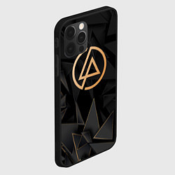 Чехол для iPhone 12 Pro Linkin Park golden poly, цвет: 3D-черный — фото 2