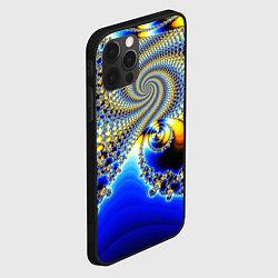 Чехол для iPhone 12 Pro Фрактальный психоделики узор, цвет: 3D-черный — фото 2