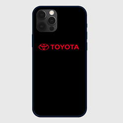 Чехол для iPhone 12 Pro Toyota red logo auto, цвет: 3D-черный