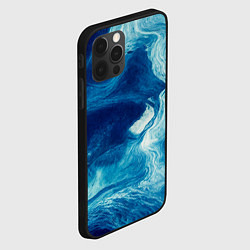 Чехол для iPhone 12 Pro Водные вихри - абстракция, цвет: 3D-черный — фото 2