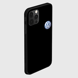 Чехол для iPhone 12 Pro Volkswagen logo auto, цвет: 3D-черный — фото 2