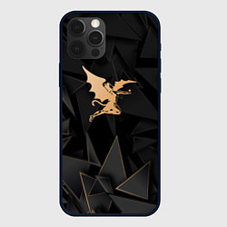 Чехол для iPhone 12 Pro Black Sabbath golden poly, цвет: 3D-черный