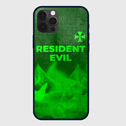 Чехол для iPhone 12 Pro Resident Evil - green gradient посередине, цвет: 3D-черный