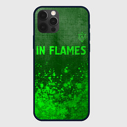 Чехол для iPhone 12 Pro In Flames - green gradient посередине, цвет: 3D-черный